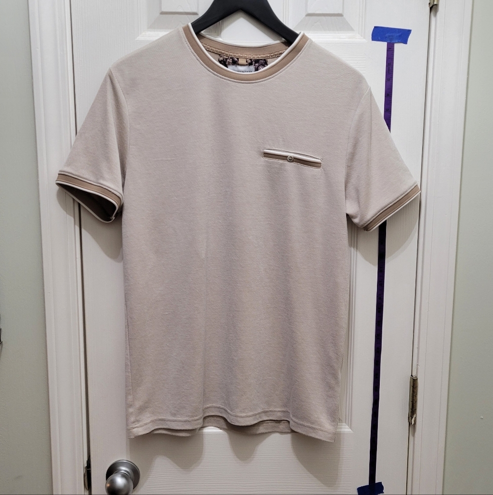 Denim & Flower Light Beige Short Sleeve Tee